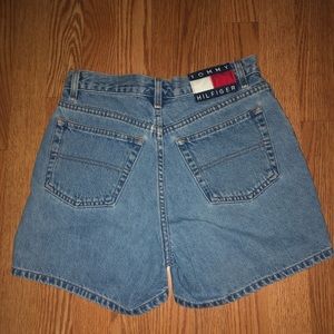 tommy hilfiger high waisted jean shorts